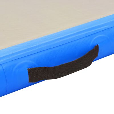 vidaXL Esterilla inflable de gimnasia con bomba 400x100x10 cm PVC azul