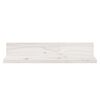 vidaXL Estantes de pared 2 uds madera maciza de pino blanco 50x11x9 cm