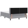 vidaXL Cama tipo Box Spring con colch&oacute;n Gris Claro 200 x 160 cm tela