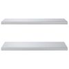 vidaXL Estantes de pared 2 uds acero inoxidable plateado 75x40 cm