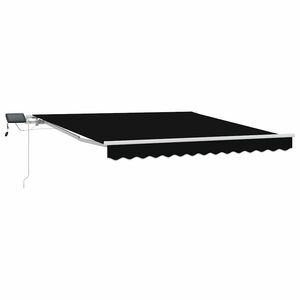 vidaXL Toldo retr&aacute;ctil Negro 300 x 250 cm Tela y Aluminio