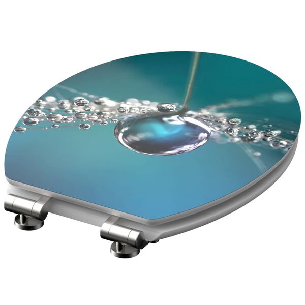 SCH&Uuml;TTE Asiento de inodoro con cierre suave WATER DROP MDF brillo