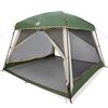 vidaXL Tienda de campa&ntilde;a familiar para 6 personas impermeable verde