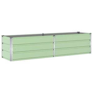 vidaXL Jardinera Verde Pastel 195 x 50 x 45 cm Acero Galvanizado