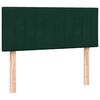 vidaXL Cama box spring con colch&oacute;n y LED terciopelo verde oscuro 120x220 cm