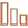 vidaXL Soportes para plantas 3 piezas madera maciza pino marr&oacute;n cera