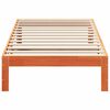 vidaXL Cama sin colch&oacute;n madera maciza pino marr&oacute;n cera 80x200 cm