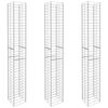vidaXL Cestas de muro de gaviones 3 uds acero galvanizado 25x25x197cm