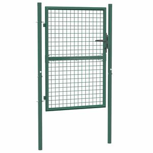 vidaXL Puerta de valla de acero 100 x 125 cm verde