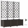 vidaXL Macetero de Jard&iacute;n 3 uds. Marr&oacute;n 120 x 40 x 142 cm PP