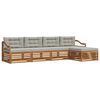 vidaXL Conjunto de sof&aacute;s de exterior 5 pcs Gris Natural y Claro