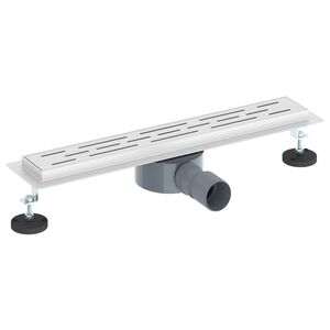vidaXL Desag&uuml;e de ducha dise&ntilde;o lineal con sif&oacute;n 360&deg; Plateado 50 cm