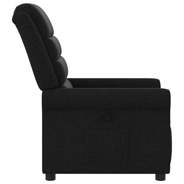 vidaXL Sill&oacute;n reclinable de tela negro
