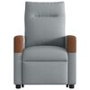 vidaXL Sillón reclinable elevable de tela gris claro