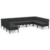 vidaXL Set de muebles de jard&iacute;n 9 pzas y cojines rat&aacute;n sint&eacute;tico negro