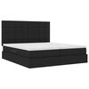 vidaXL Cama con almacenamiento Negro 180 x 200 cm Cuero sint&eacute;tico