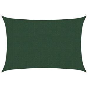 vidaXL Toldo de vela verde oscuro HDPE 160 g/m&sup2; 3x5 m