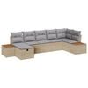 vidaXL Conjunto de sof&aacute;s de jard&iacute;n 8 uds. Beige rat&aacute;n sint&eacute;tico