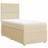 vidaXL Cama box spring con colch&oacute;n tela color crema 100x200 cm