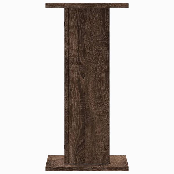 vidaXL Soportes de plantas 2 uds madera marr&oacute;n roble 30x30x60 cm