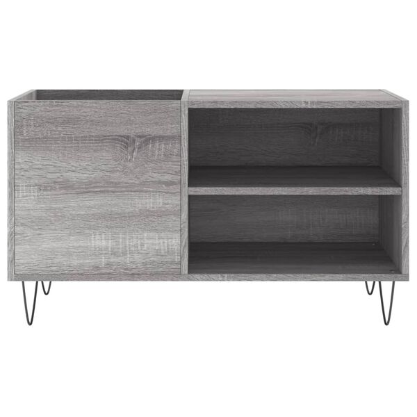 vidaXL Mueble de discos madera de ingeniería gris Sonoma 85x38x48 cm