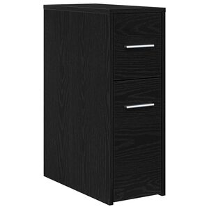 vidaXL Juego de muebles de ba&ntilde;o Roble Negro 22 x 44 x 61.5 cm