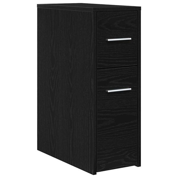 vidaXL Juego de muebles de ba&ntilde;o Roble Negro 22 x 44 x 61.5 cm