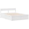 vidaXL Estructura de cama sin colch&oacute;n madera de pino blanco 135x190 cm
