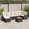 vidaXL Conjunto de sof&aacute;s de jard&iacute;n 8 pcs Negro rat&aacute;n sint&eacute;tico
