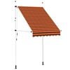 vidaXL Toldo manual retr&aacute;ctil naranja y marr&oacute;n 150 cm