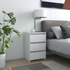 vidaXL Mesita de noche madera de ingenier&iacute;a blanco 40x35x62,5 cm