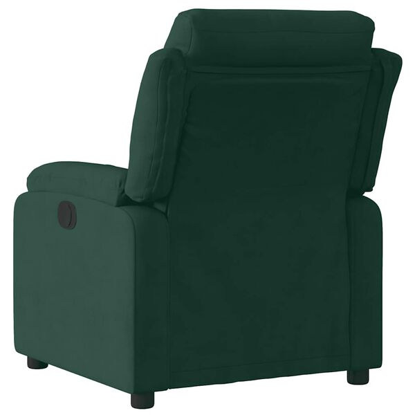 vidaXL Sill&oacute;n reclinable de terciopelo verde oscuro