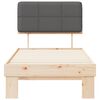 vidaXL Estructura de Cama con Cabecera Tapizada Gris oscuro