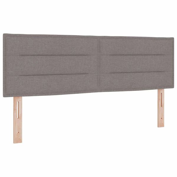 vidaXL Cama tipo Box Spring con colch&oacute;n Taup&eacute; 200 x 160 cm Poli&eacute;ster