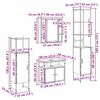 vidaXL Juego de muebles de ba&ntilde;o con estante 4 pcs Roble Sonoma