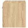vidaXL Muebles TV de pared luces LED 2 uds roble Sonoma 30x28,5x30 cm