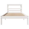 vidaXL Estructura de cama sin colchón madera maciza blanca 75x190 cm