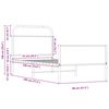 vidaXL Estructura de cama sin colchón 75x190 cm madera roble Sonoma