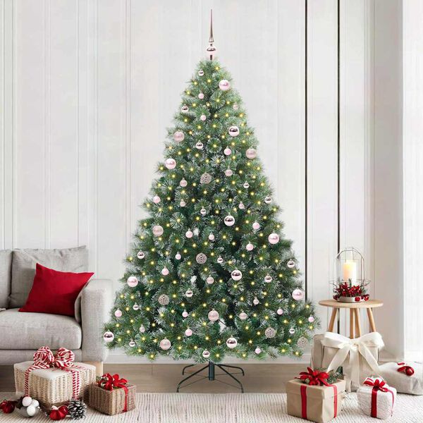 vidaXL Árbol de Navidad artificial con 300 LED Verde 210 cm PE y PVC