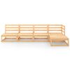 vidaXL Juego de muebles de jard&iacute;n 5 piezas madera maciza de pino