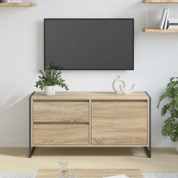 vidaXL Gabinete de TV Sonoma 100 x 36 x 49.5 cm Madera contrachapada