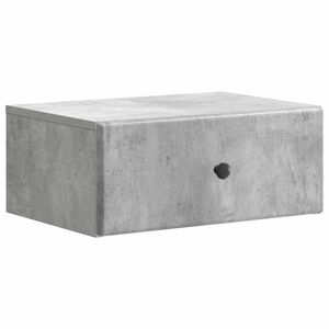 vidaXL Mesita de Noche de Pared Gris Hormig&oacute;n 49 x 34,5 x 20 cm