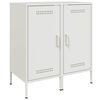 vidaXL Aparadores 2 unidades acero blanco 36x39x79 cm