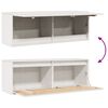 vidaXL Armario de pared de madera maciza de pino blanco 100x30x35 cm