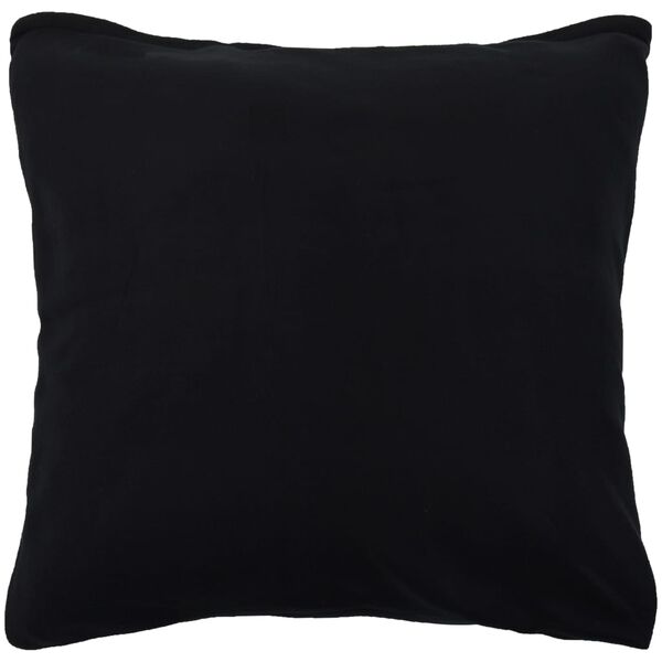 vidaXL Juego de cama forro polar 5 piezas negro 200x200/80x80 cm