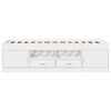 vidaXL Sof&aacute; cama con cajones sin colch&oacute;n blanco 100x200 cm