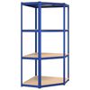 vidaXL Estanter&iacute;a esquina 4 niveles madera contrachapada y acero azul