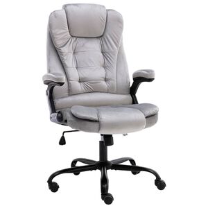 vidaXL Silla de oficina de terciopelo gris claro