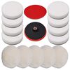 vidaXL Juego de esponjas de pulido 14 piezas 180 mm