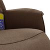 vidaXL Sill&oacute;n reclinable de masaje con reposapi&eacute;s tela marr&oacute;n